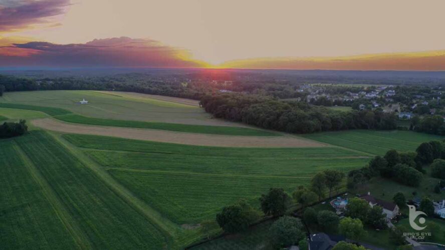 Sunset on the farm